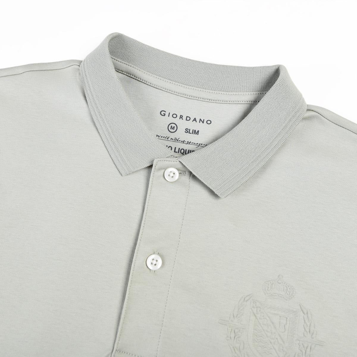 GIORDANO Tapered Badge Liquid Touch Polo - Smgarment's