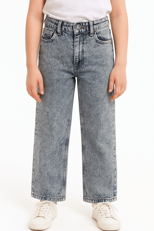 GIRLS ACID WASH DENIM JEANS - Smgarment's