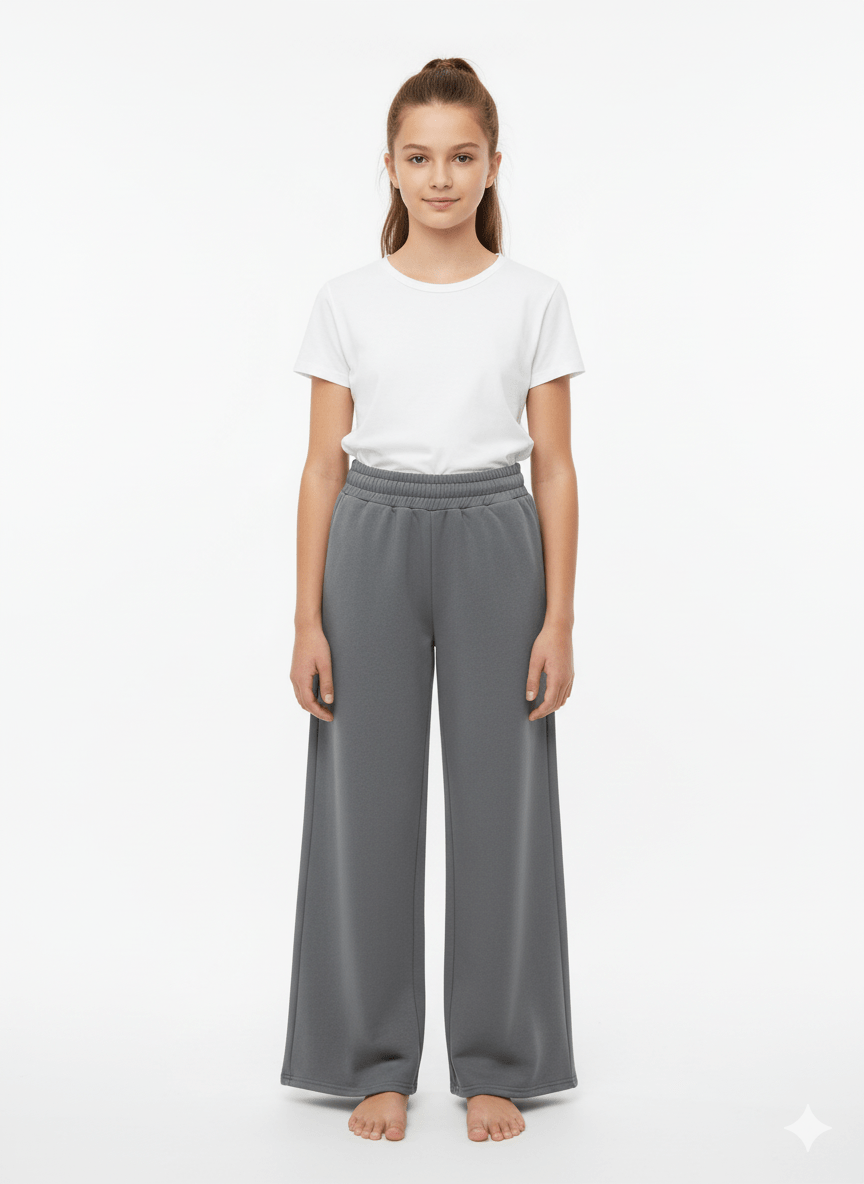 GIRLS BASIC WIDELEG TROUSER - Smgarment's