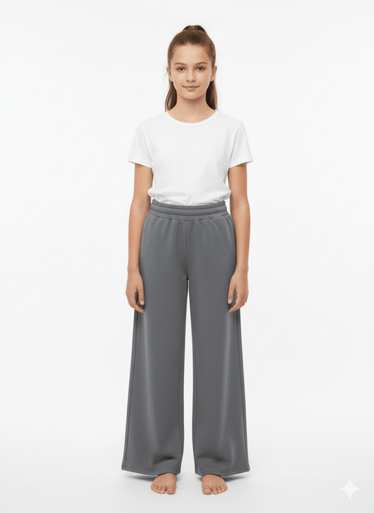 GIRLS BASIC WIDELEG TROUSER - Smgarment's