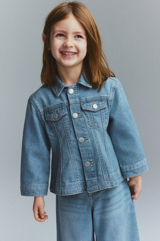 Girls Flared denim jacket - Smgarment's
