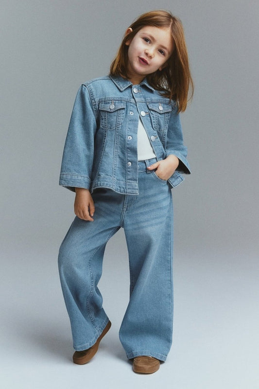Girls Flared denim jacket - Smgarment's