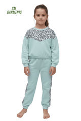 Girls Fleece Sweatshirt And Joggers Set - Smgarment's
