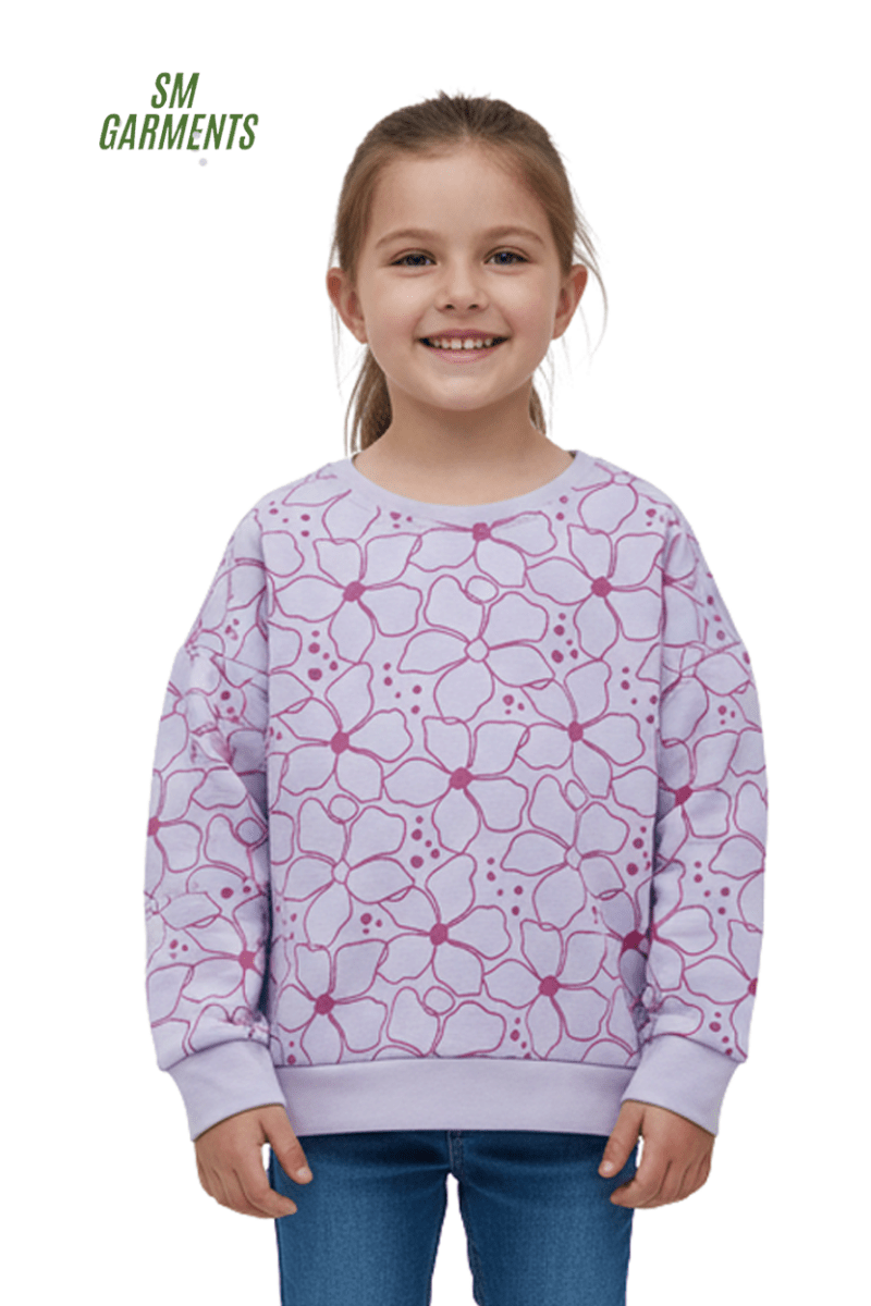 GIRLS FLORAL SWEATSHIRT - Smgarment's