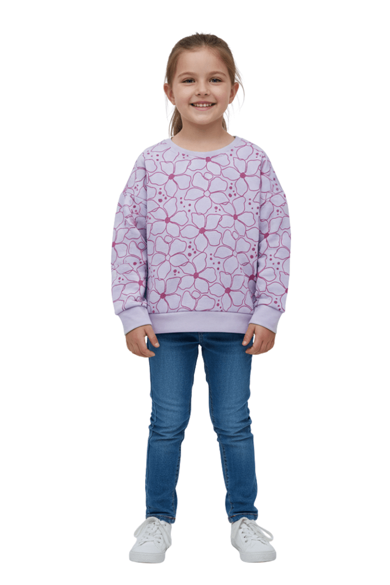 GIRLS FLORAL SWEATSHIRT - Smgarment's