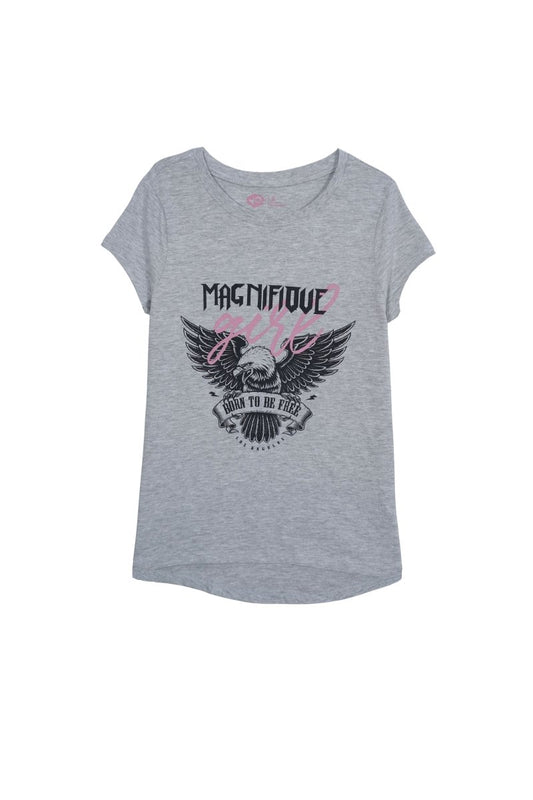 Girls' Graphic Tee – Magnifique Girl Eagle Print - Smgarment's