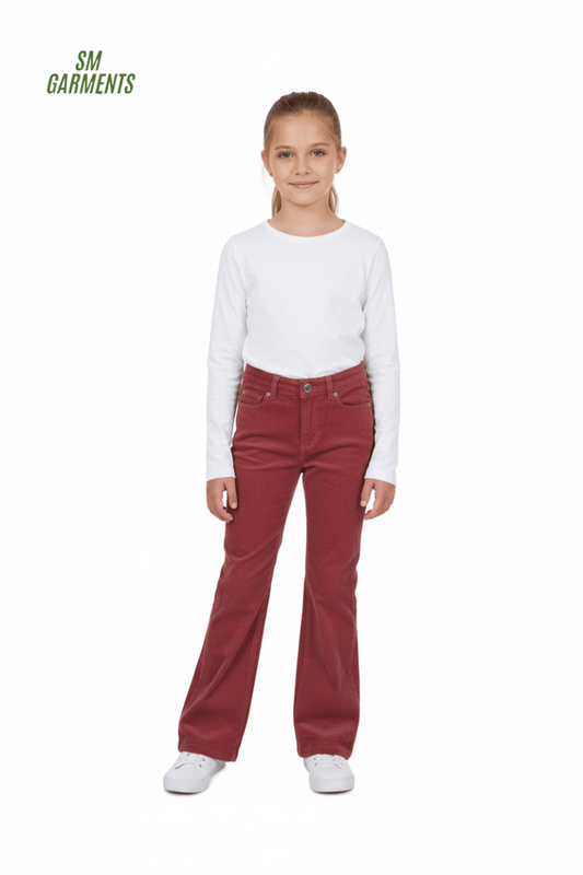 GIRLS LILY FLARE CORDUROY JEANS - Smgarment's