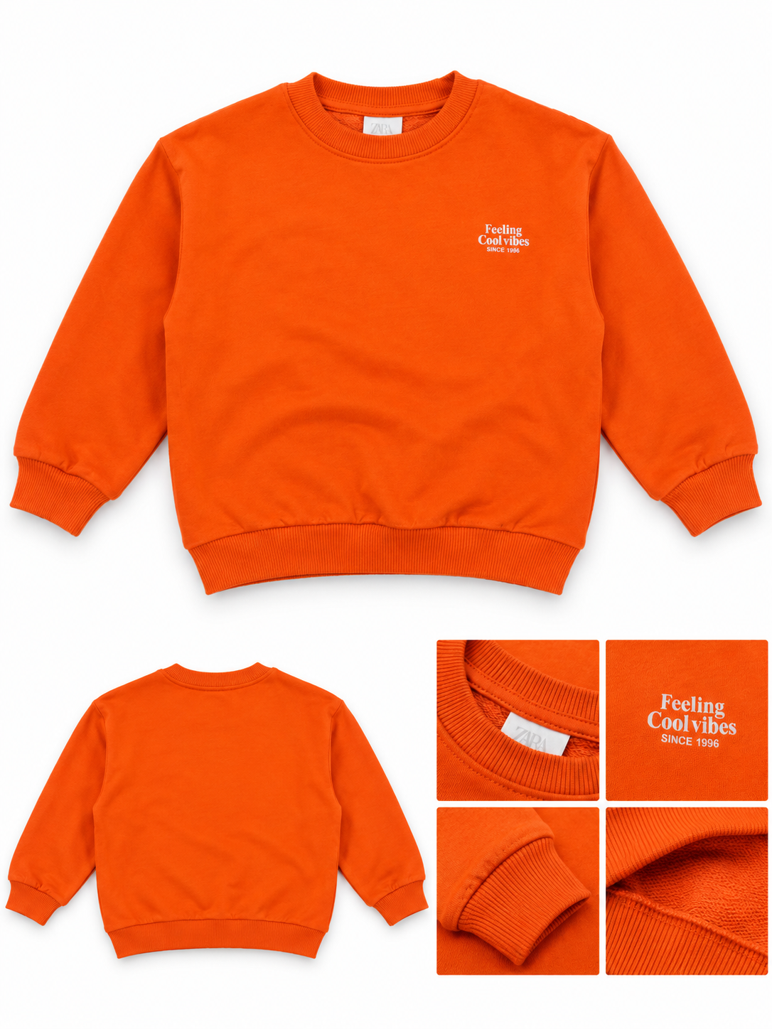 Orange girls Cool Vibes sweatshirt product view