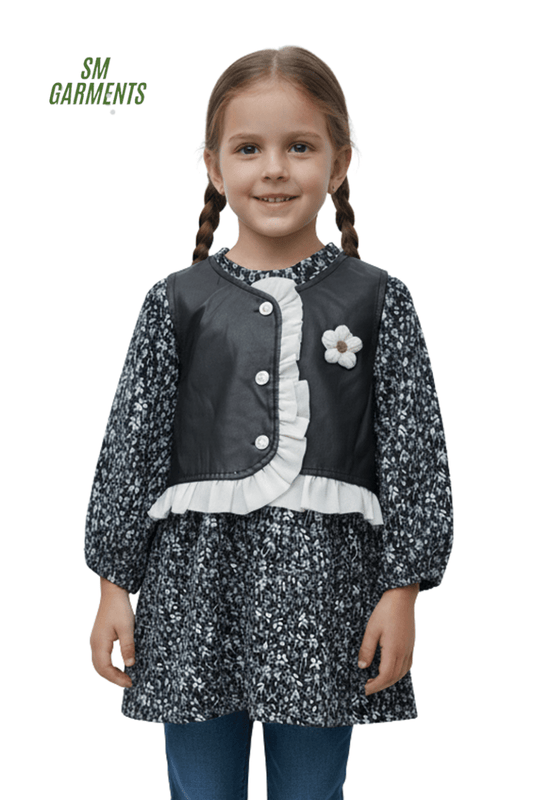 GIRLS PRINTED DRESS - Smgarment's
