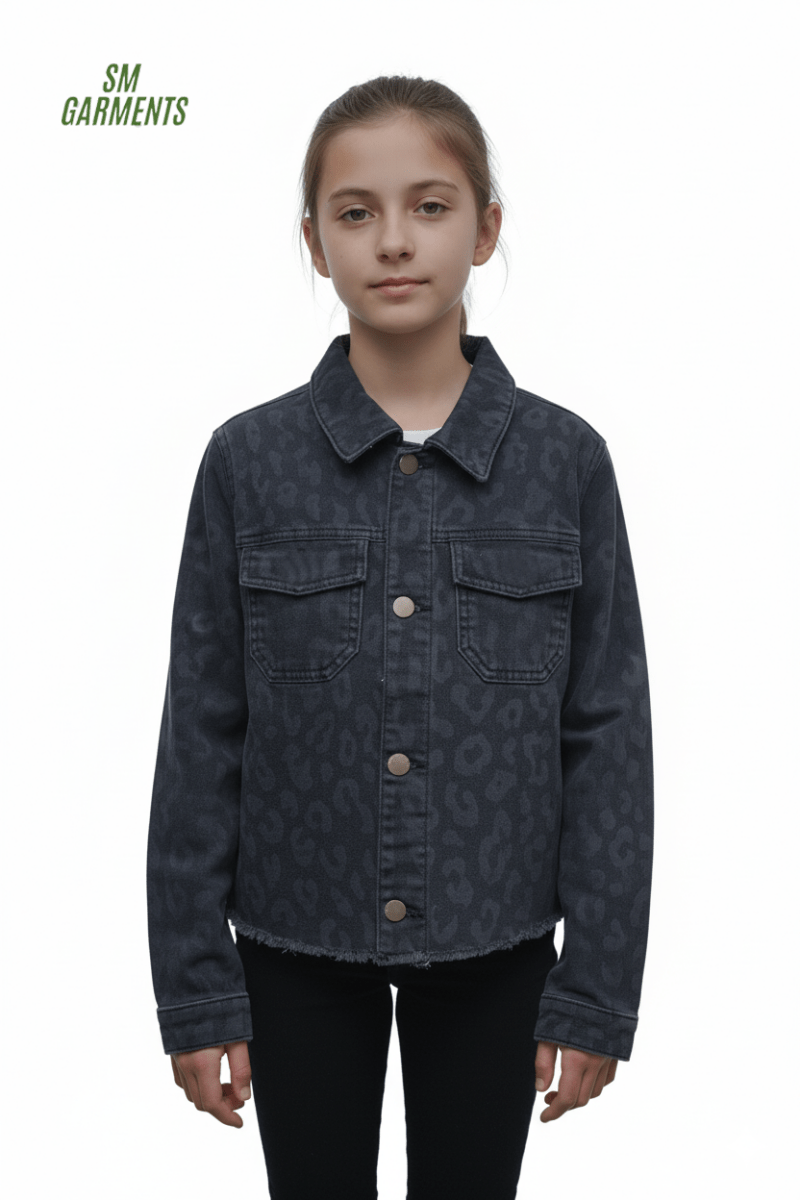 GIRLS PRINTED JACKET - Smgarment's