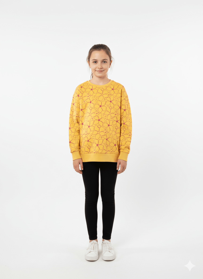 GIRLS PRINTED SWEATSHIRT - Smgarment's
