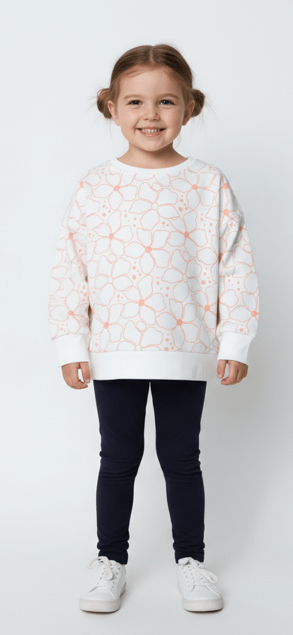 GIRLS PRINTED SWEATSHIRT - Smgarment's