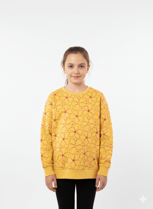 GIRLS PRINTED SWEATSHIRT - Smgarment's