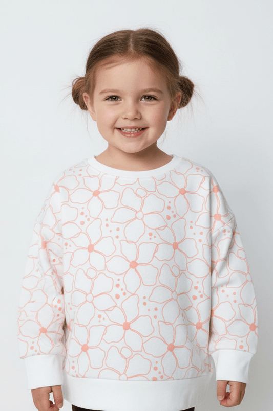 GIRLS PRINTED SWEATSHIRT - Smgarment's