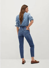 Granatowy Mom Fit Jeans - SMgarment's