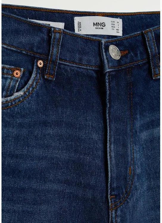 Granatowy Mom Fit Jeans - SMgarment's