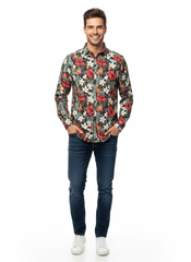 GRAND & HILLS PRINTED SHIRT - Smgarment's