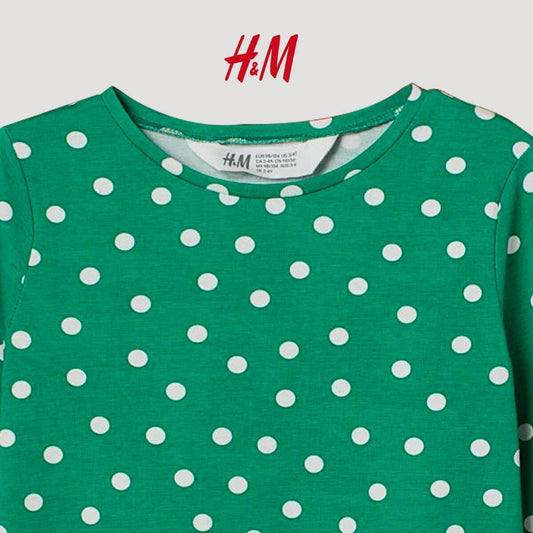 GREEN DOTTED T SHIRT - SMgarment's