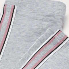 GREY GLITTERY STRIPED LEGGINGS - SMgarment's