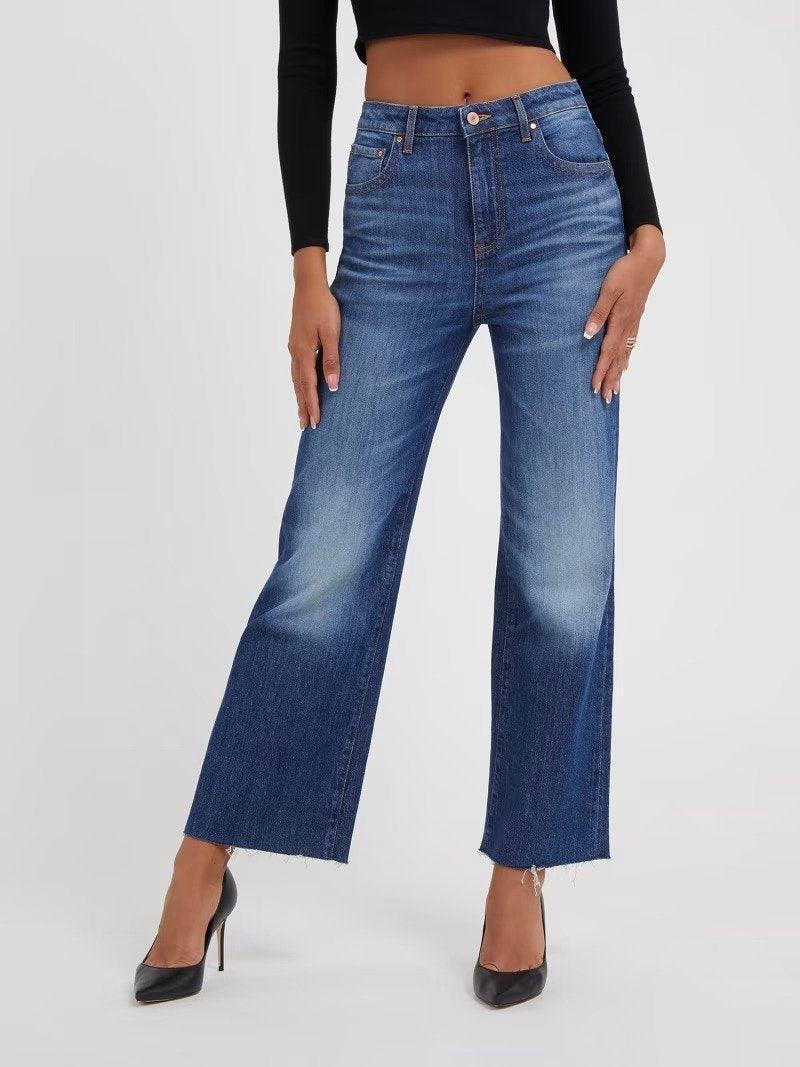 GUESS High Rise Wide Leg Denim Pant - SMgarment's