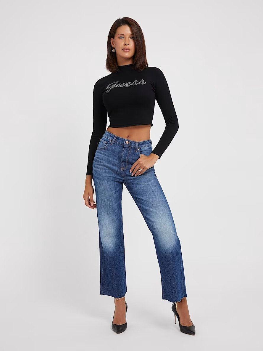 GUESS High Rise Wide Leg Denim Pant - SMgarment's