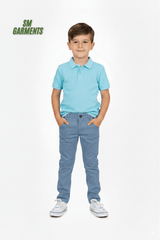 GUESS Kids Slim Fit Chino Pants – Steel Blue - Smgarment's