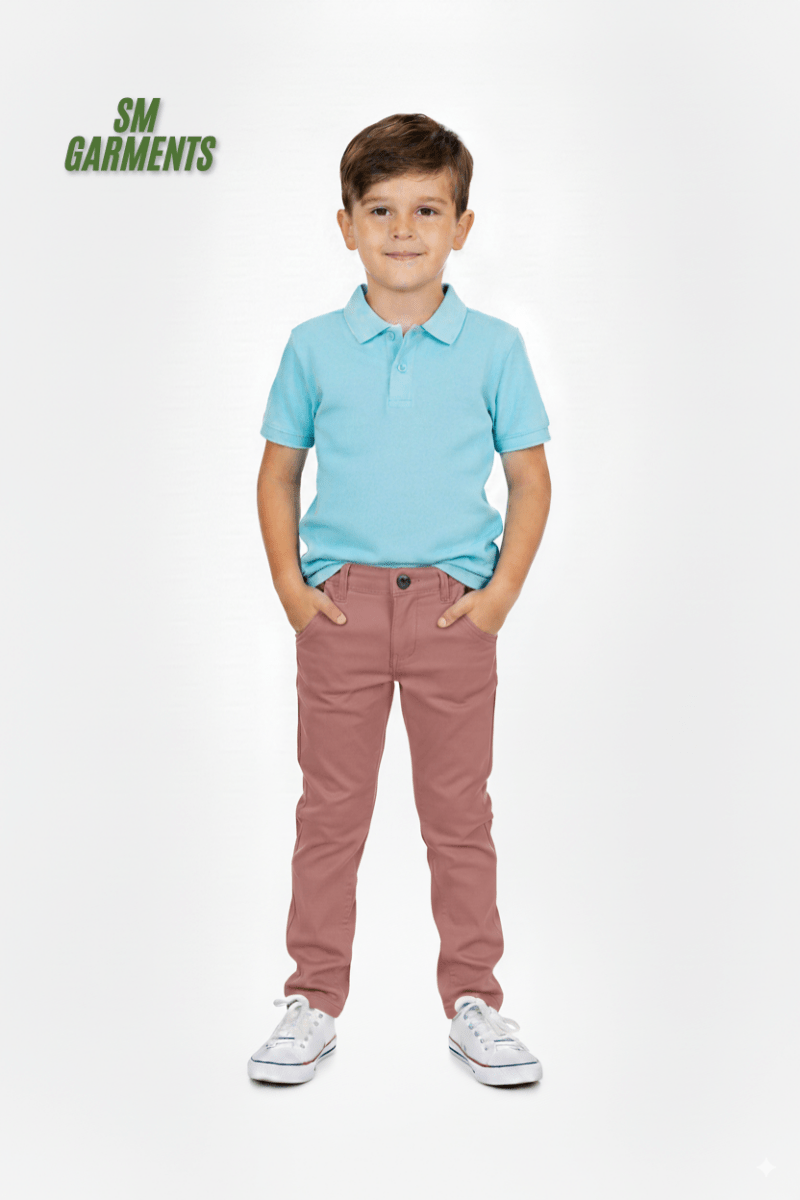 GUESS Kids Slim Fit Twill Pants – Dusty Rose Pink - Smgarment's