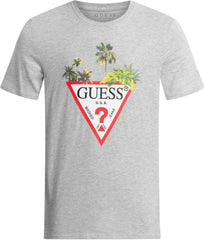 GUESS PALM TREE TRIANGLE LOGO T - SHIRT - SMgarment's