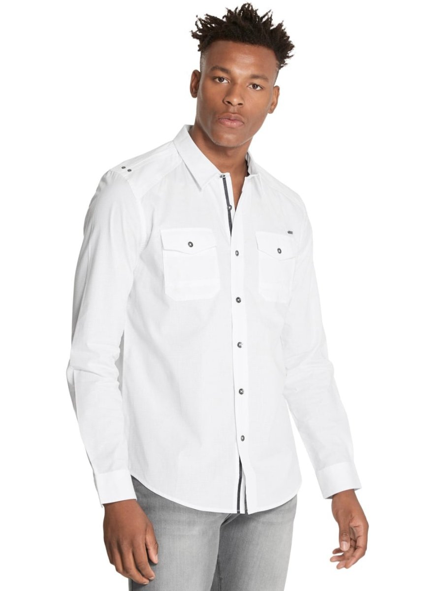GUESS RONALD RIPSTOP SHIRT - Smgarment's