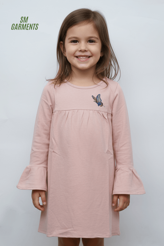 GYMBOREE GIRLS EMBROIDED BUTTERFLY LOG SLEEVES T SHIRT - Smgarment's