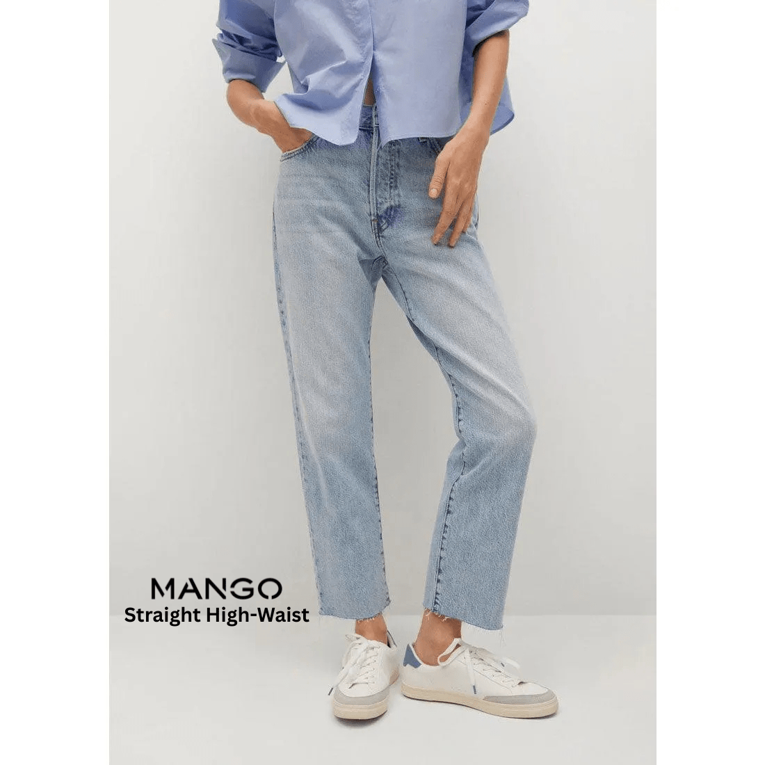 Havana Straight High - Waist Cropped Jeans - Smgarment's