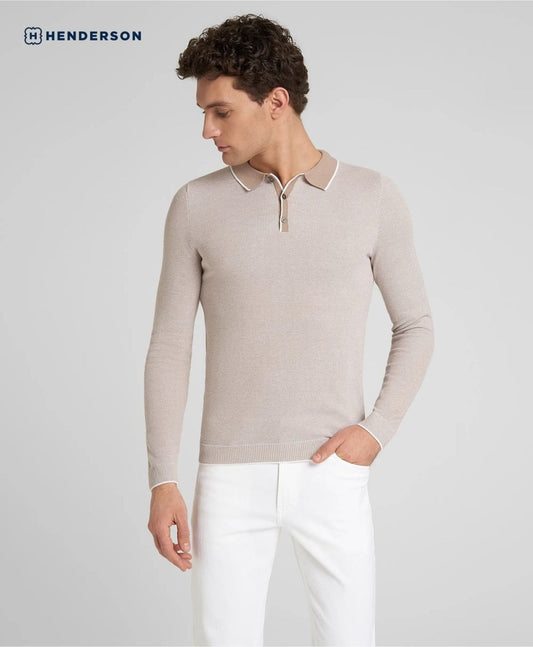 HENDERSON Oxford Polo Shirt with Buttons - Smgarment's