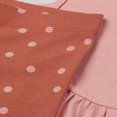 H&M BROWN DOTTED COTTON LEGGING - SMgarment's