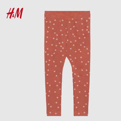 H&M BROWN DOTTED COTTON LEGGING - SMgarment's