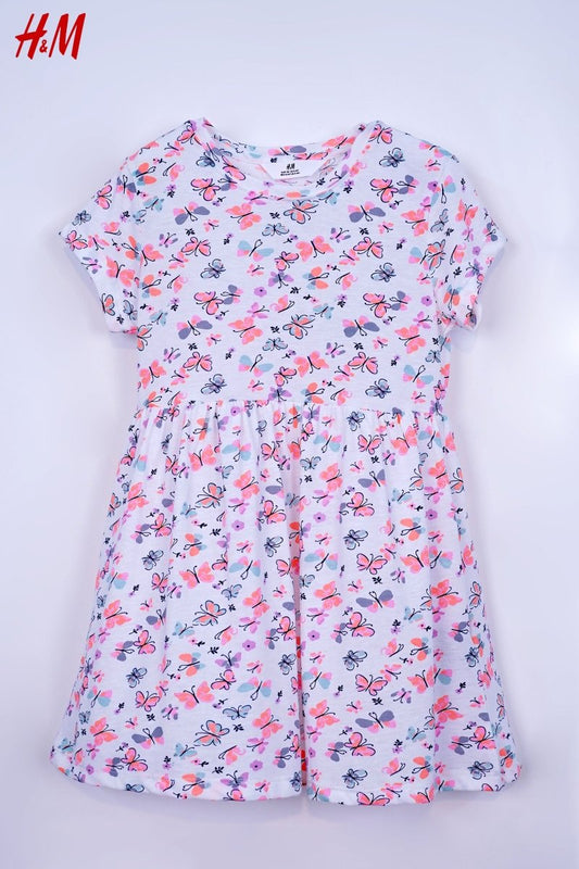 H&M GIRLS BUTTERFLIES PRINTED DRESS - Smgarment's