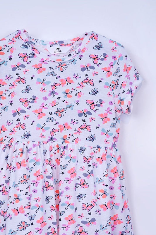 H&M GIRLS BUTTERFLIES PRINTED DRESS - Smgarment's