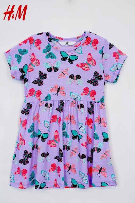 H&M GIRLS BUTTERFLIES PRINTED DRESS - Smgarment's