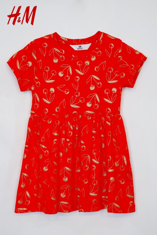 H&M GIRLS CHERRY PRINTED DRESS - Smgarment's