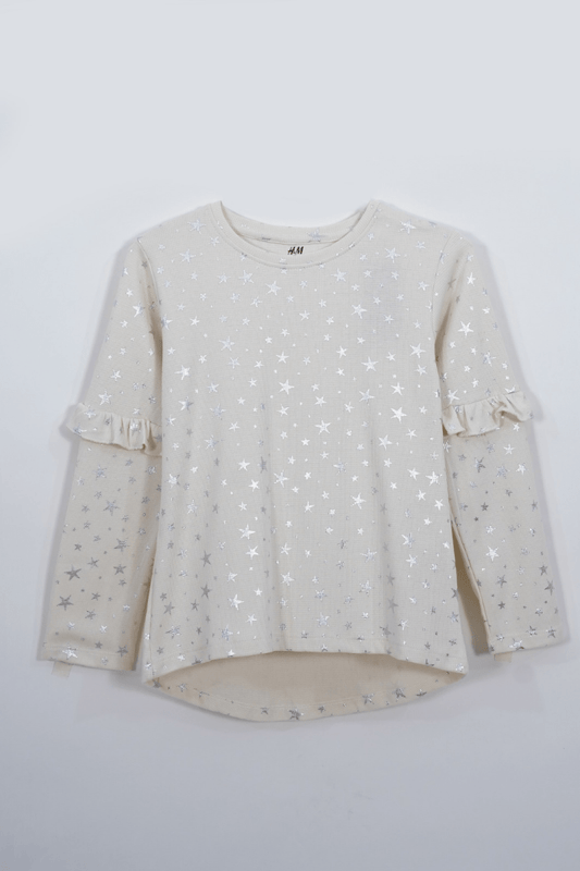 H&M GIRLS Printed Full Sleeve T-Shirt - Smgarment's