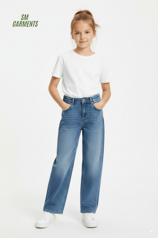 H&M GIRLS Wide LEG High Jeans - Smgarment's