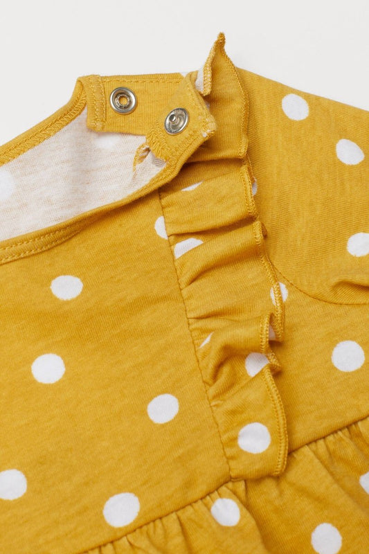 H&M Jersey T-shirt With Ruffles - Smgarment's