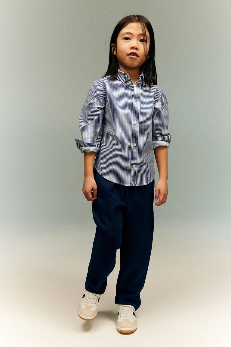 H&M Long - sleeved cotton shirt - Smgarment's