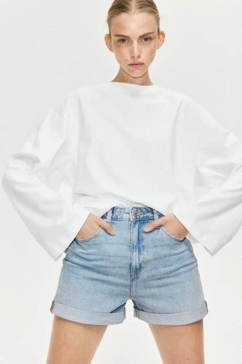 H&M Mom Ultra High Denim shorts - Smgarment's