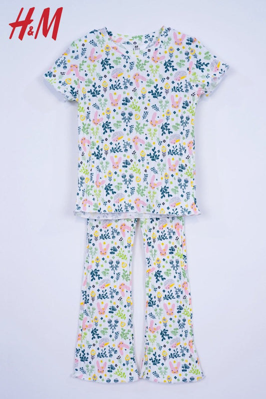 H&M PRINTED COTTON 2 PIECE SUIT - Smgarment's