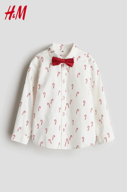 H&M PRINTED SHIRT CANDY CANES - Smgarment's