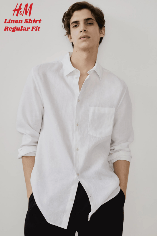 H&M Regular Fit Linen Shirt - Smgarment's