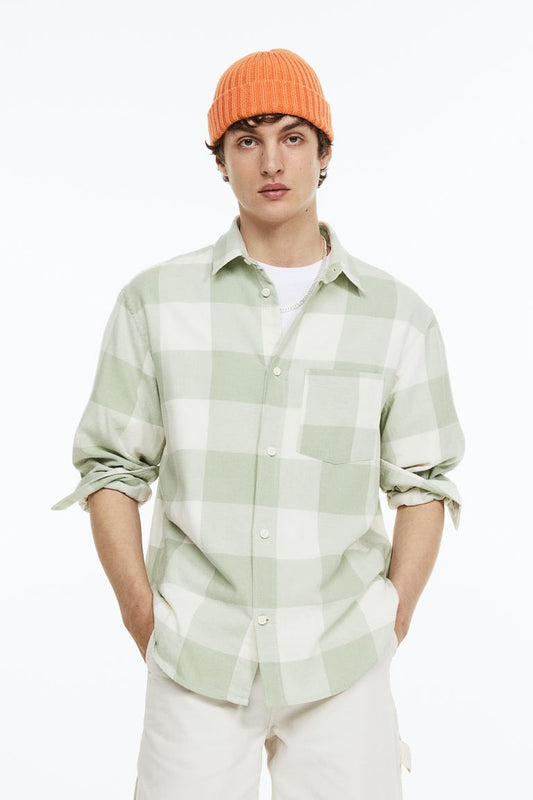 H&M Relaxed Fit Flannel Shirt - Smgarment's