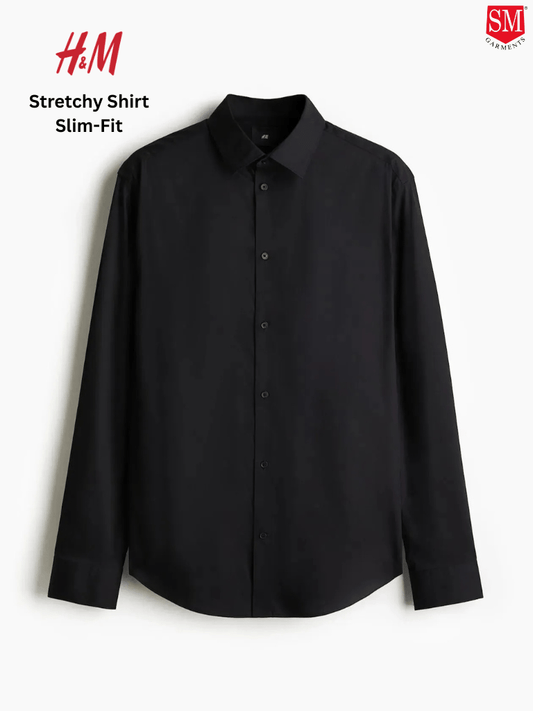 H&M Stretchy Shirt In Slim - Fit - Smgarment's