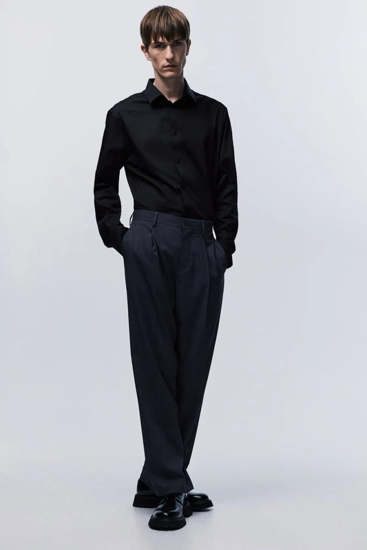 H&M Stretchy Shirt In Slim - Fit - SMgarment's