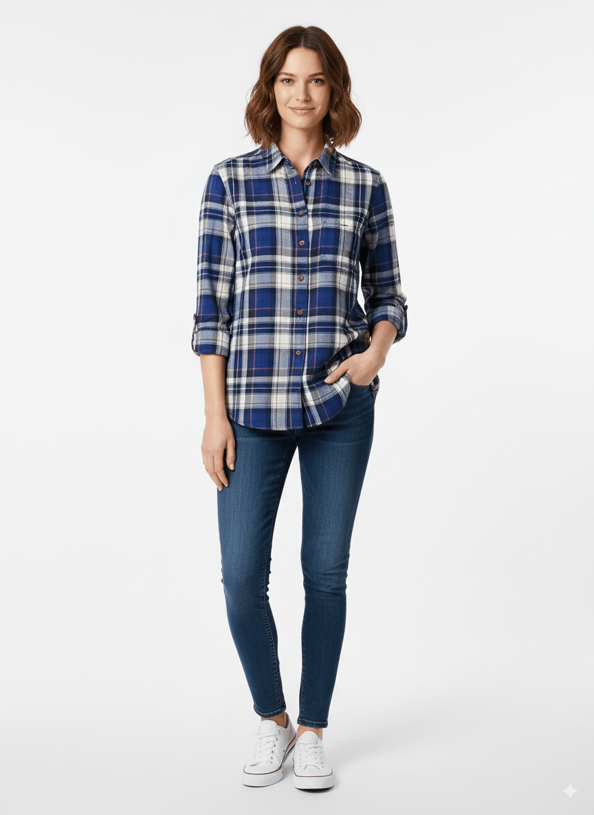 H&M WOMENS CHECK SHIRT - Smgarment's